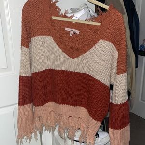 stripped cropped sweater